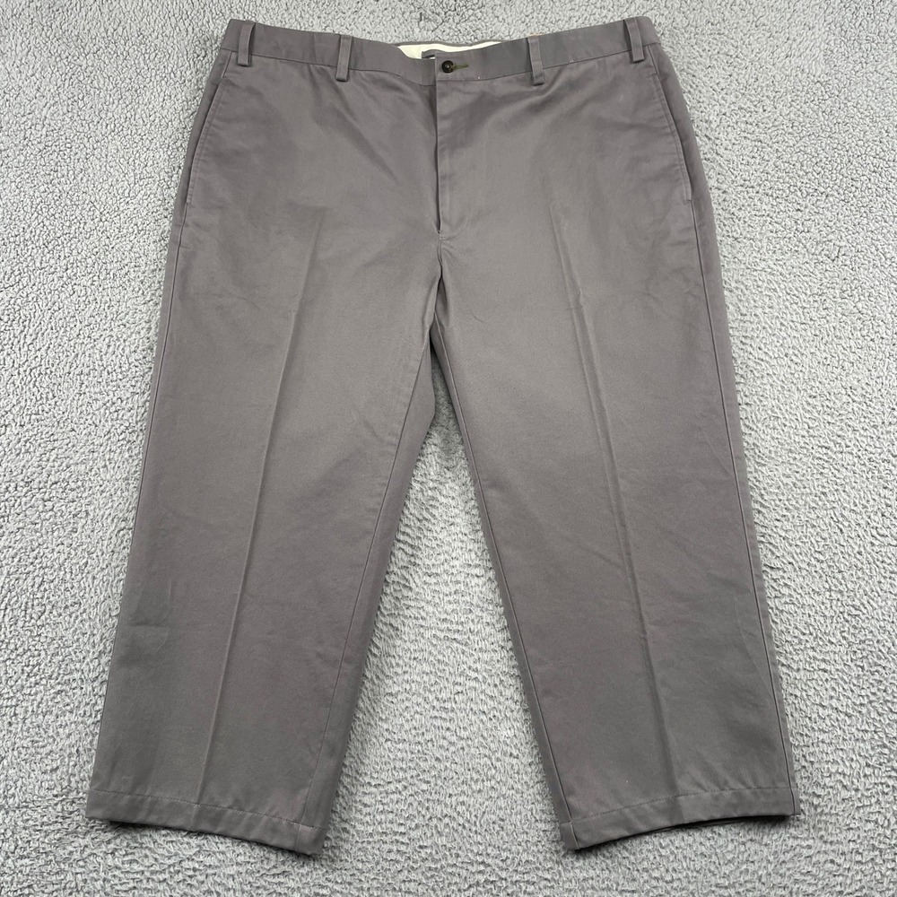 Orvis Khaki Pants Mens 44x25 Gray Ultimate Khaki Straight Leg Flat Front Chinos